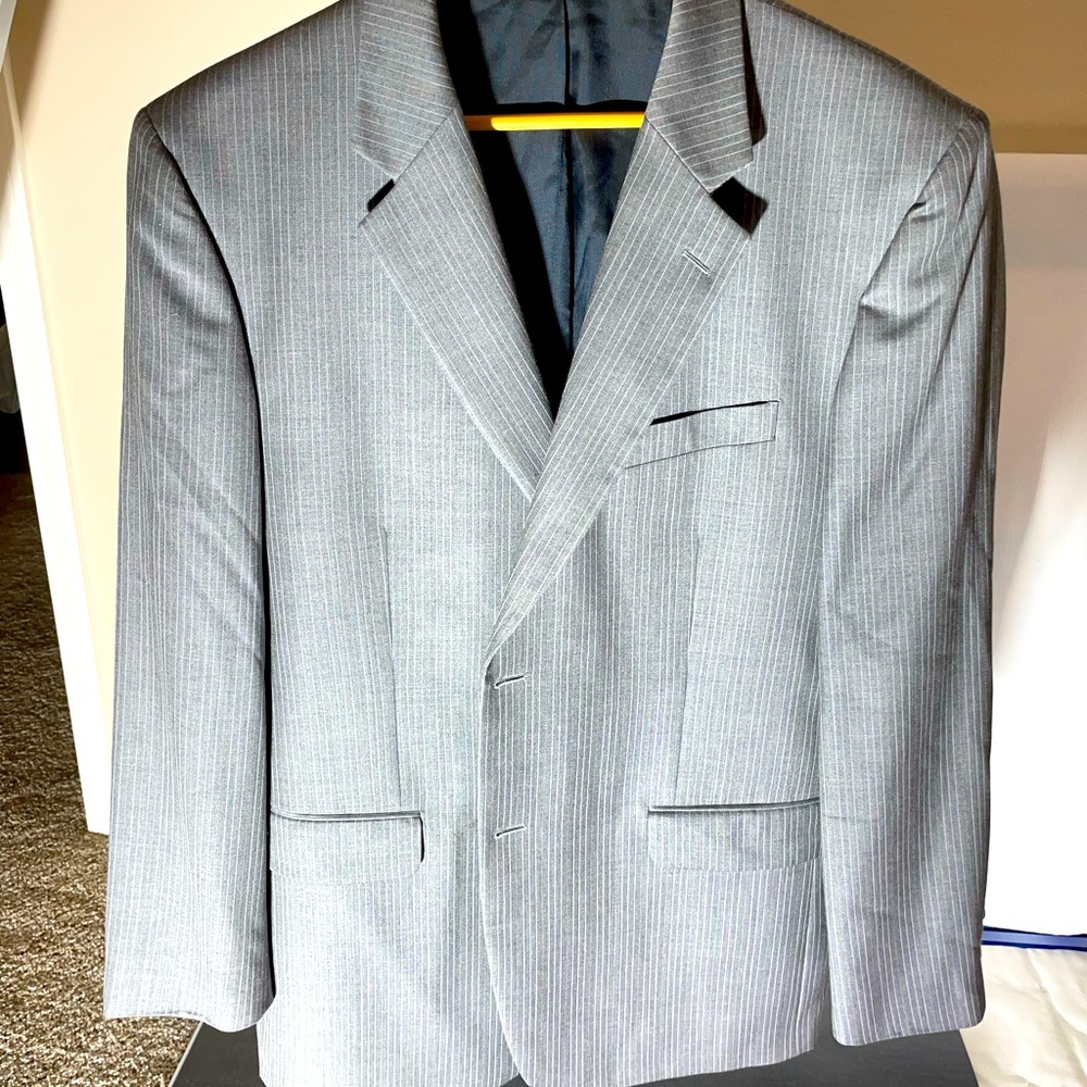 Gray Pin Stripe 2 PC Suit